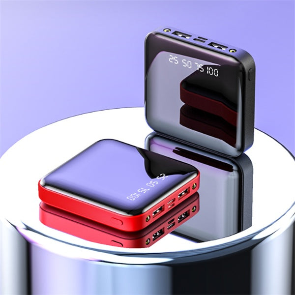 Mini Power Bank 20000 MA Portable Mirror Digital Display