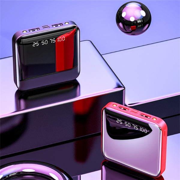 Mini Power Bank 20000 MA Portable Mirror Digital Display