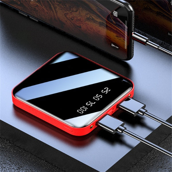Mini Power Bank 20000 MA Portable Mirror Digital Display
