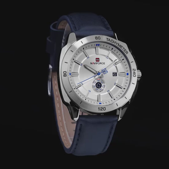 NAVIFORCE 9269 Men's Quartz Watch – Waterproof, Luminous, Leather Strap