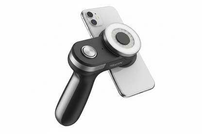 TELESIN MagSafe Camera Shutter Grip and Fill Light Set for iPhone